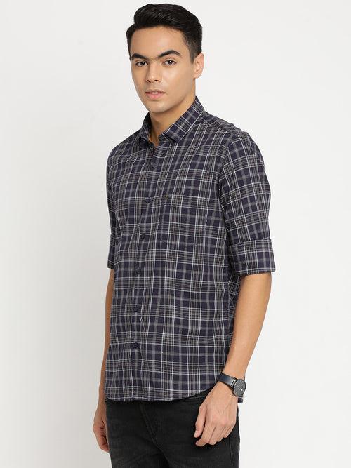 Navy Checkerd Shirt