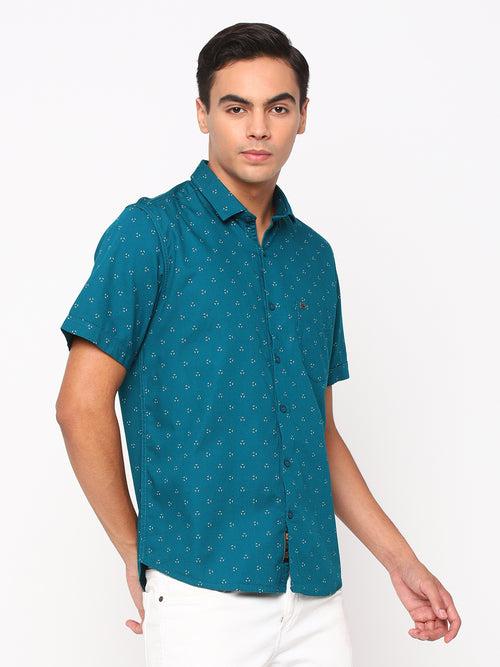 Green Printed Shirt