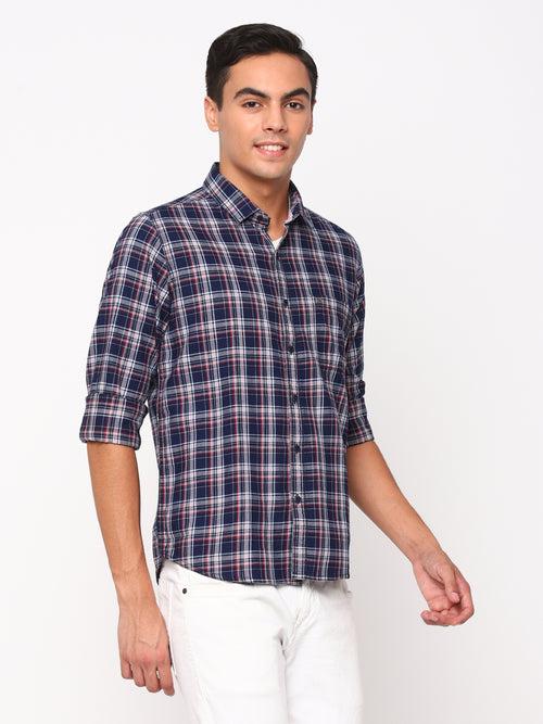 Navy Checkerd Shirt