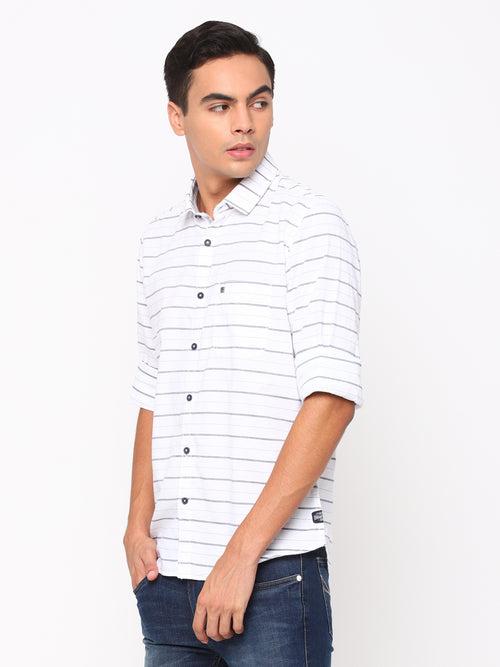 White horizontal stripes shirt