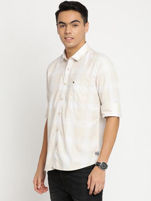 Cream Stripes Shirt