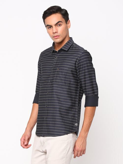 Dark Grey Stripes Shirt