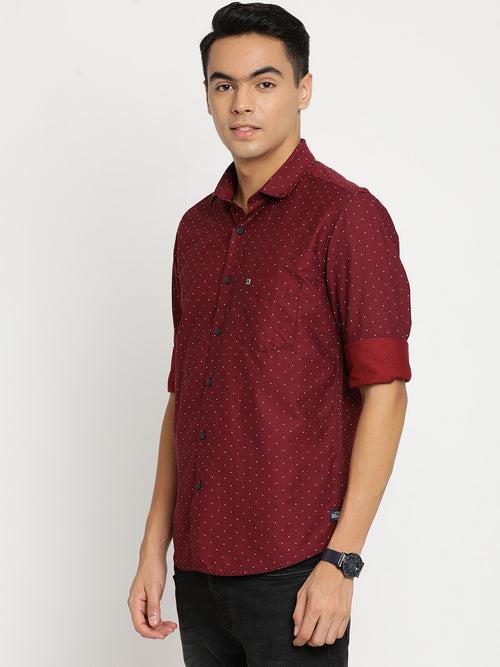 Red Printed Shirt