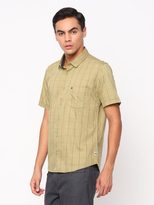 Olive Checkerd Shirt