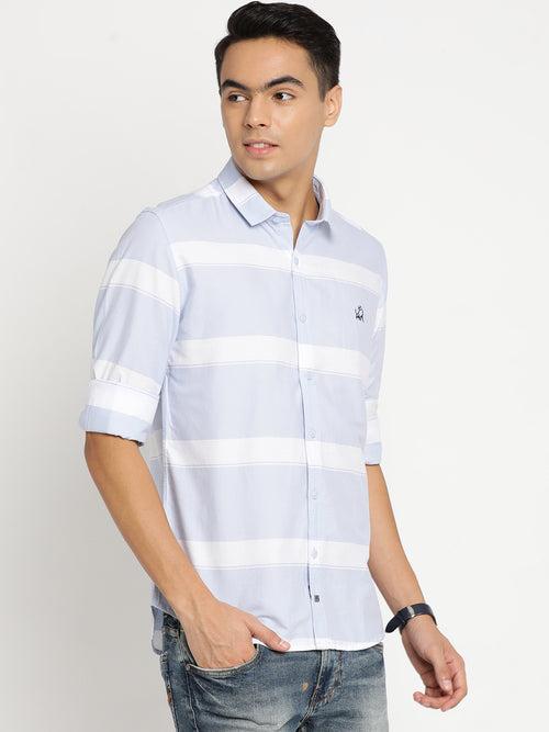 Light Blue Blue Stripes Shirt