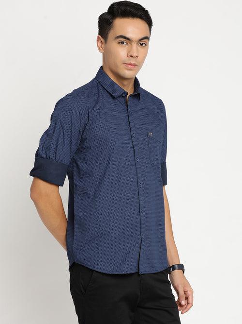 Navy Printed Shirt