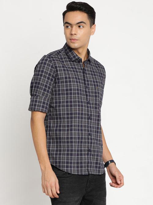 Navy Checkerd Shirt