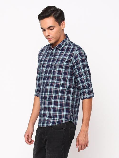 Navy Checkerd Shirt