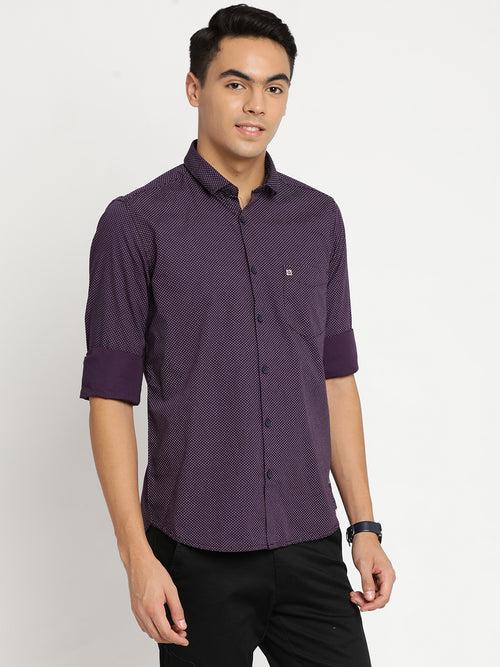 Purple Printed Shirt