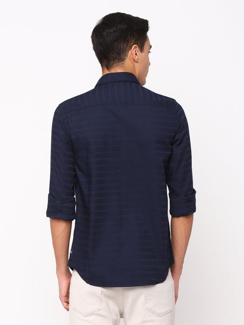 Dark Blue Stripes Shirt