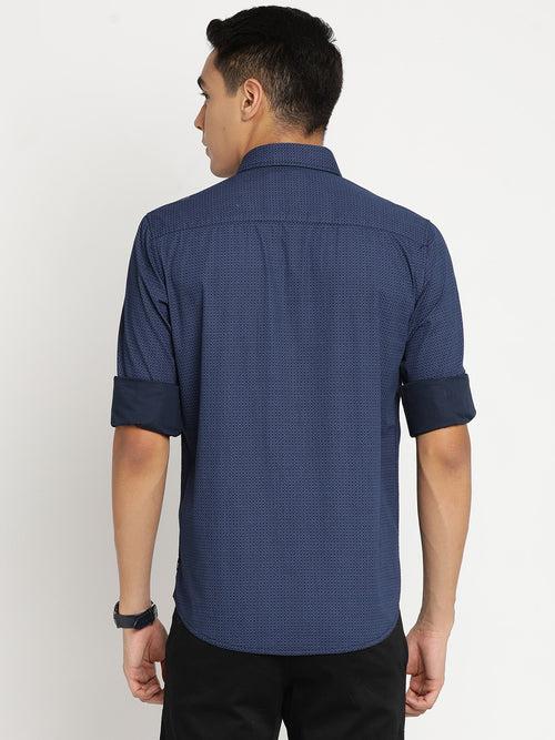 Navy Printed Shirt