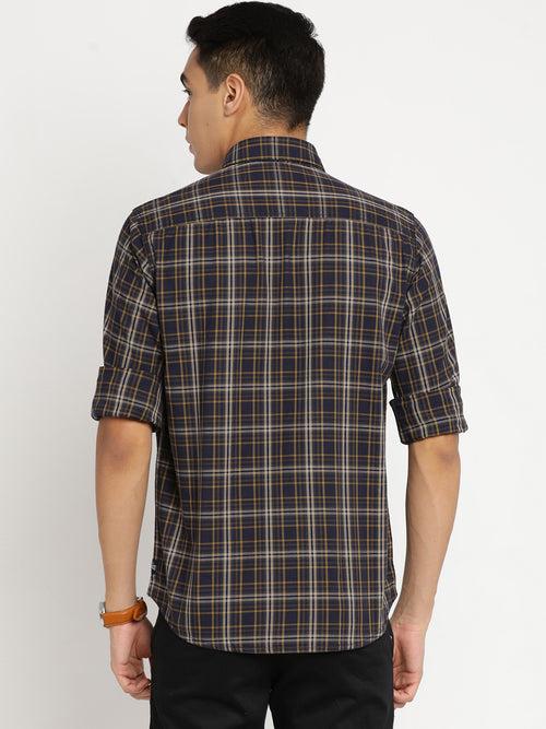 Navy Checkerd Shirt