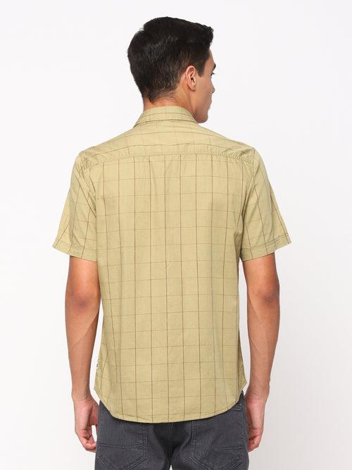 Olive Checkerd Shirt