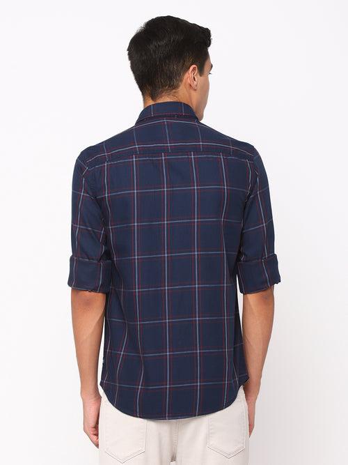 Navy Checkerd Shirt