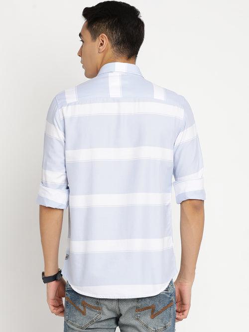 Light Blue Blue Stripes Shirt