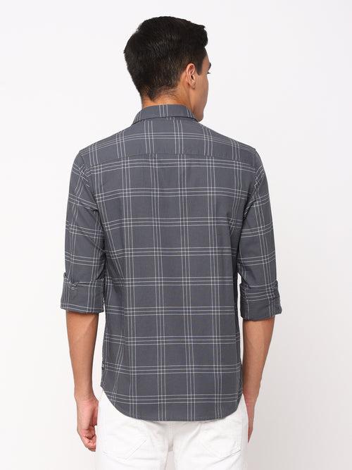 Grey Checkerd Shirt