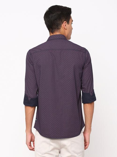 Navy Printed Shirt