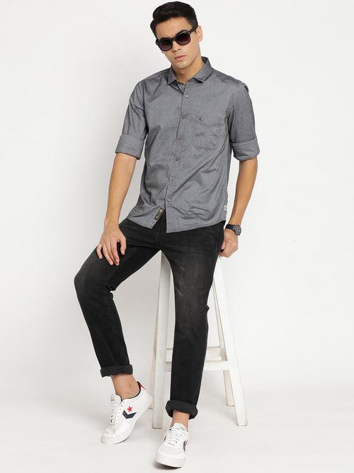 DK Grey Plain Shirt