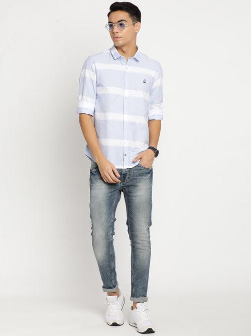 Light Blue Blue Stripes Shirt