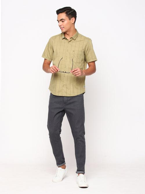 Olive Checkerd Shirt