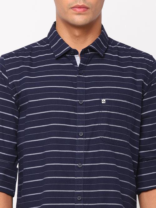 Dark Blue Stripes Shirt
