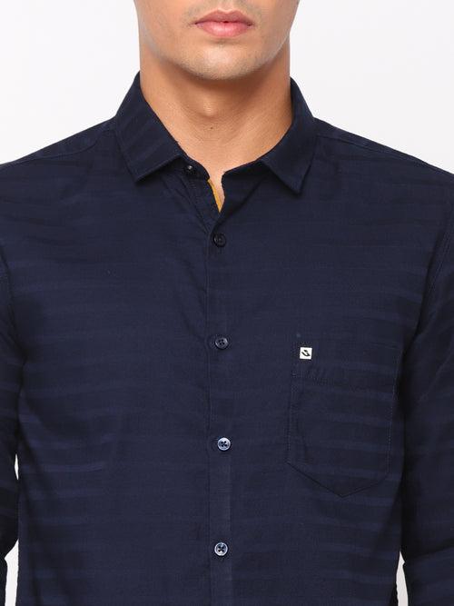 Dark Blue Stripes Shirt