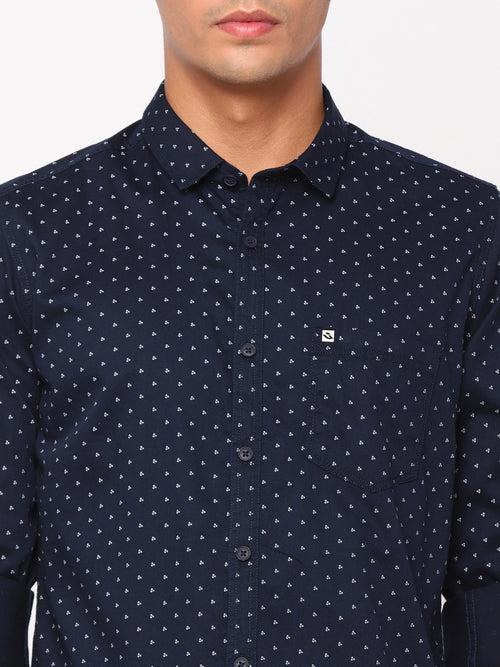 Navy Printed Shirt