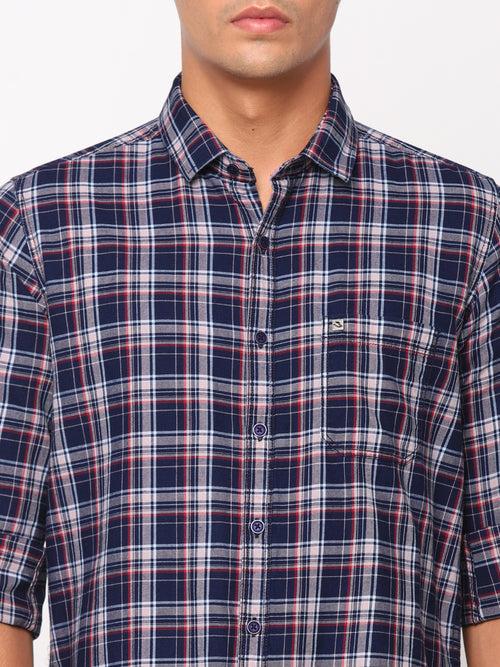 Navy Checkerd Shirt