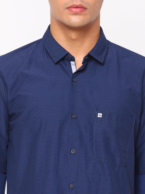 Dark Blue Stripes Shirt