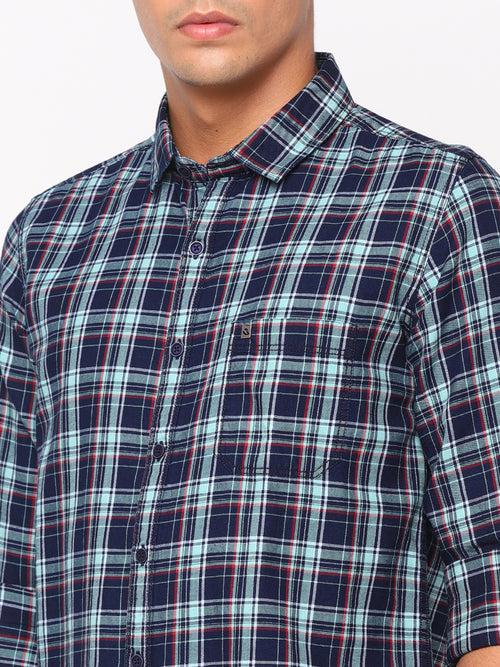 Navy Checkerd Shirt