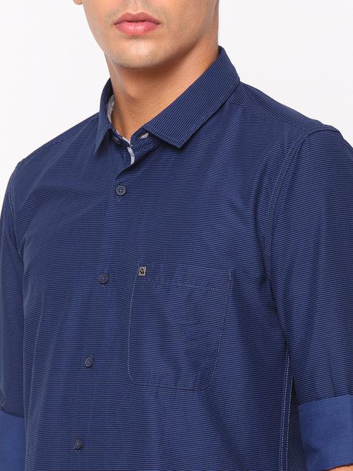 Dark Blue Stripes Shirt