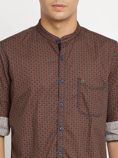 Navy Printed Shirt