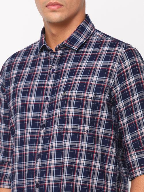 Navy Checkerd Shirt