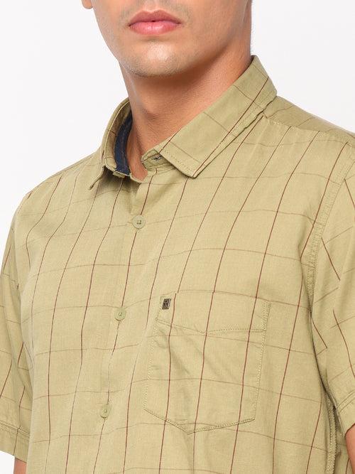 Olive Checkerd Shirt