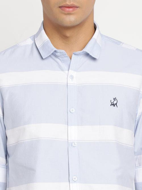 Light Blue Blue Stripes Shirt