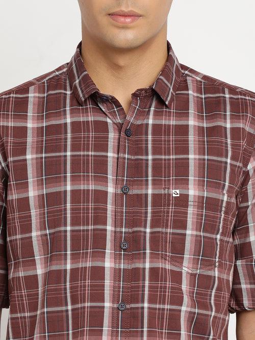 Maroon Checkered Shirt