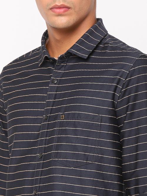 Dark Grey Stripes Shirt