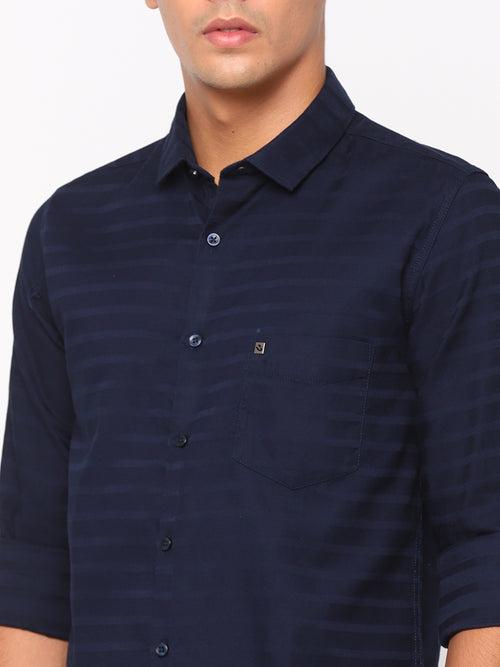 Dark Blue Stripes Shirt