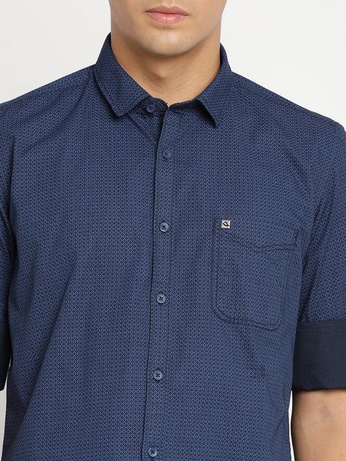 Navy Printed Shirt