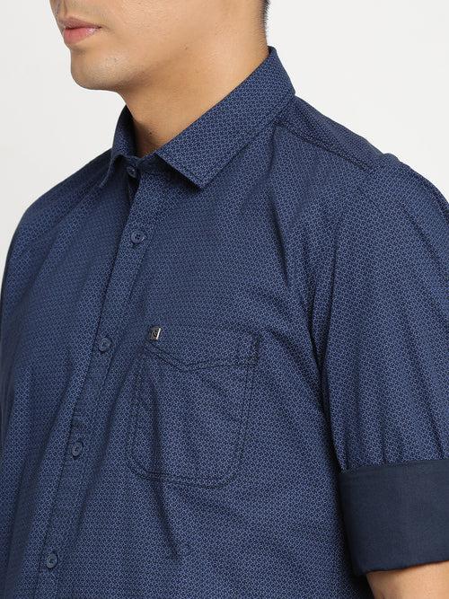 Navy Printed Shirt