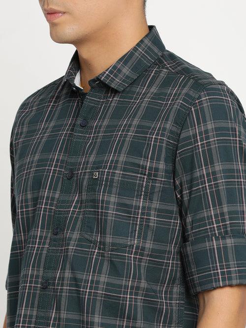 Dark Green Checkerd Shirt