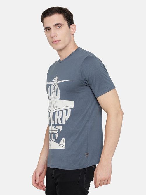 Navy Chest Printed T-Shirt