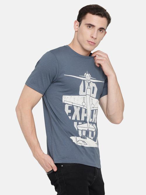 Navy Chest Printed T-Shirt