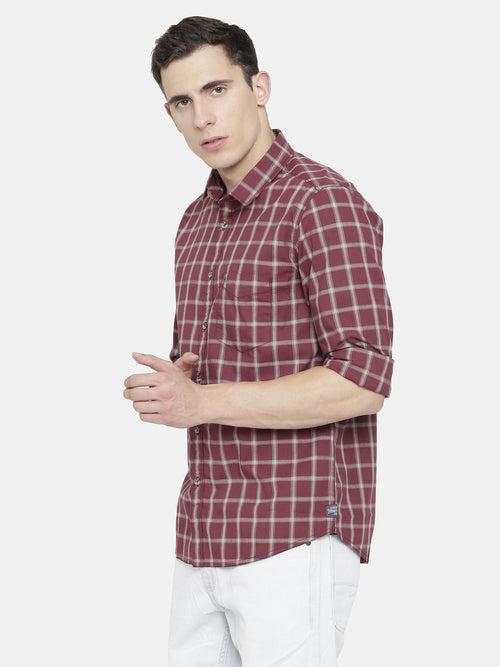 Maroon Checkered Shirt