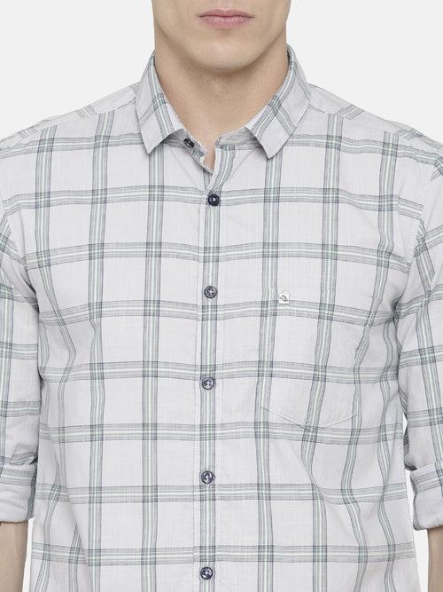 White and Grey Checkered Shirt