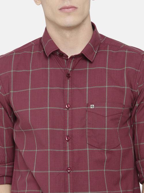 Maroon Checkered Shirt