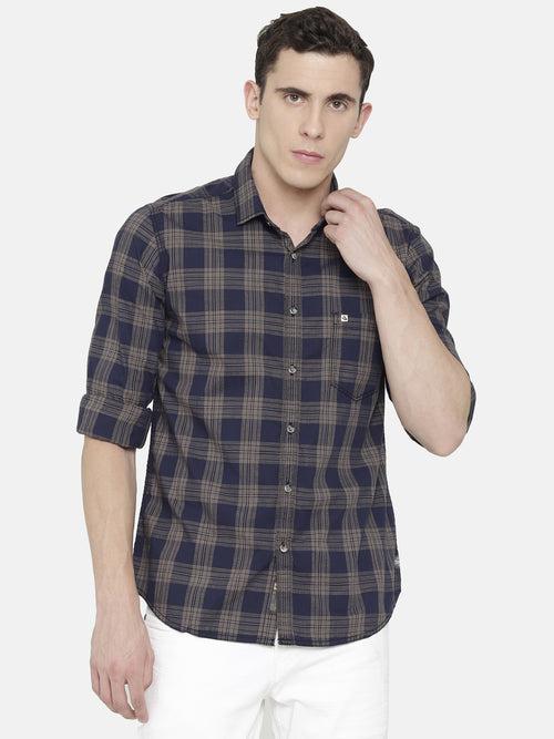 Navy Checkered Shirt