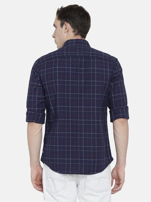 Navy Checkered Shirt