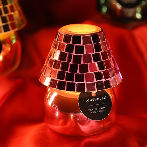 Disco Vibes Lamp Scented Candle -  Mosaic Pink