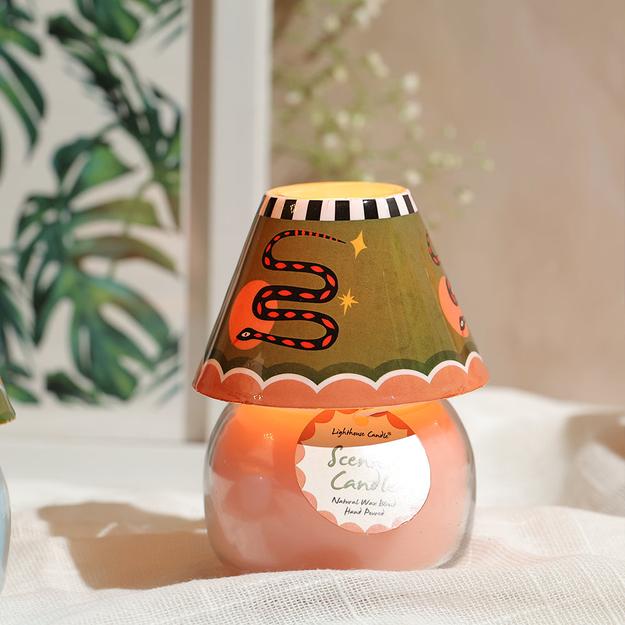 Boho Glass Lamp Scented Candle - Serpent's Glow